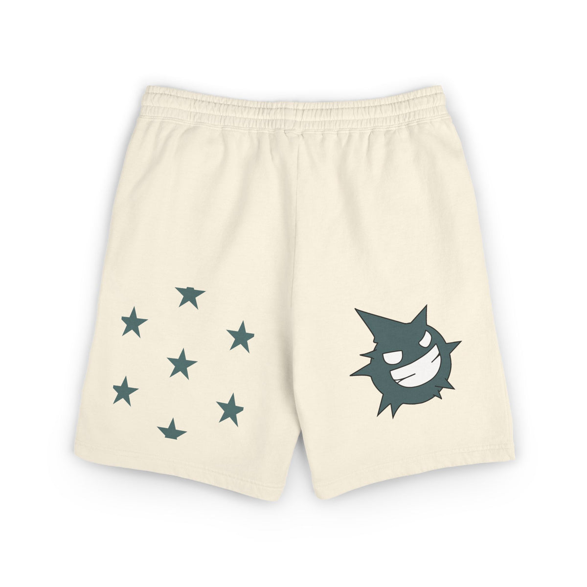 Unisex Fleece Black Star Shorts