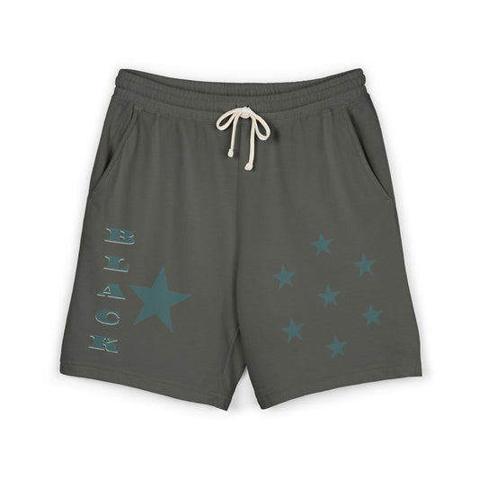 Unisex Fleece Black Star Shorts