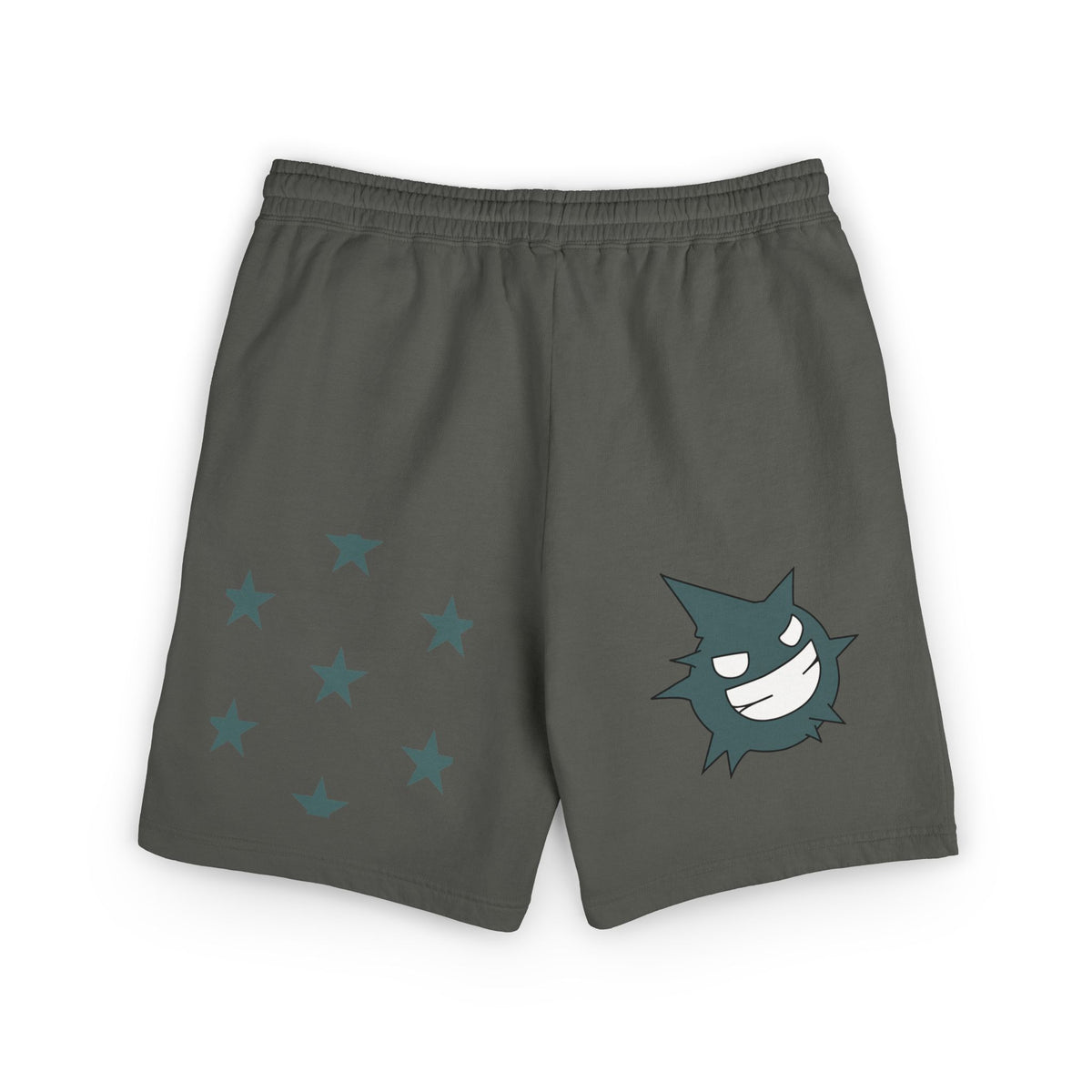 Unisex Fleece Black Star Shorts